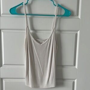 American Eagle Outfitters Cream Tan Sleeveless Fitted Camisole
